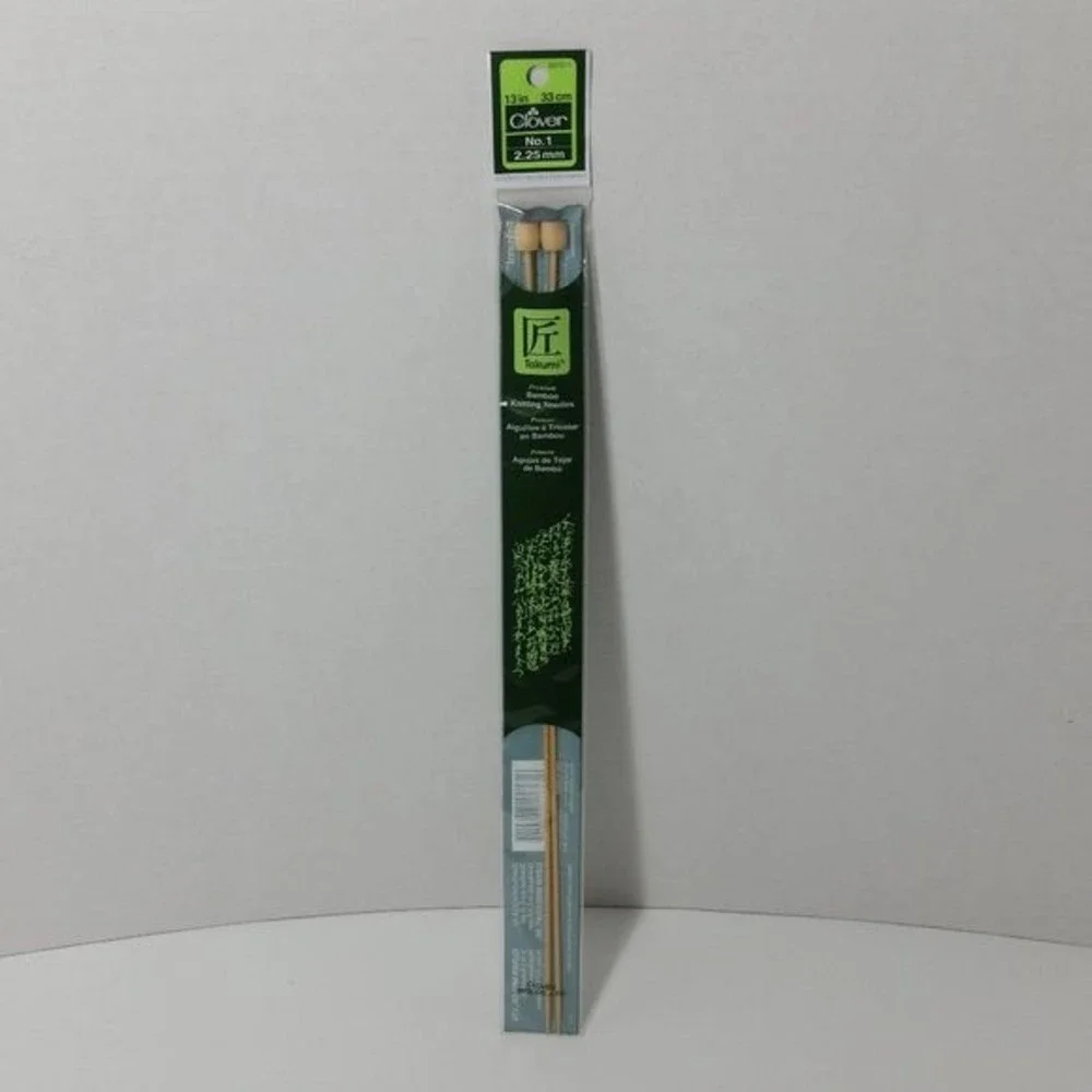 Clover Takumi Bamboo Knitting Needles US 1 13inch